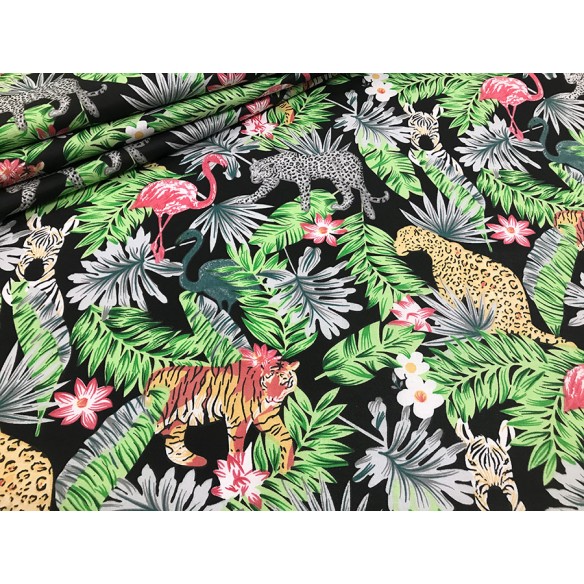 Cotton Fabric - Jungle and Flowers