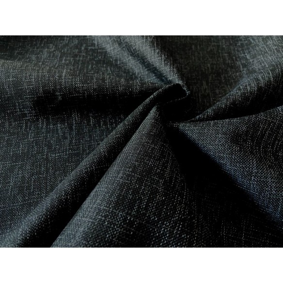 Water Resistant Fabric Linen Imitation - Black