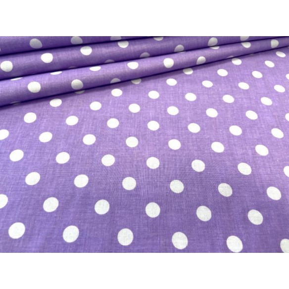 Cotton Fabric - Medium Blueberry Dots