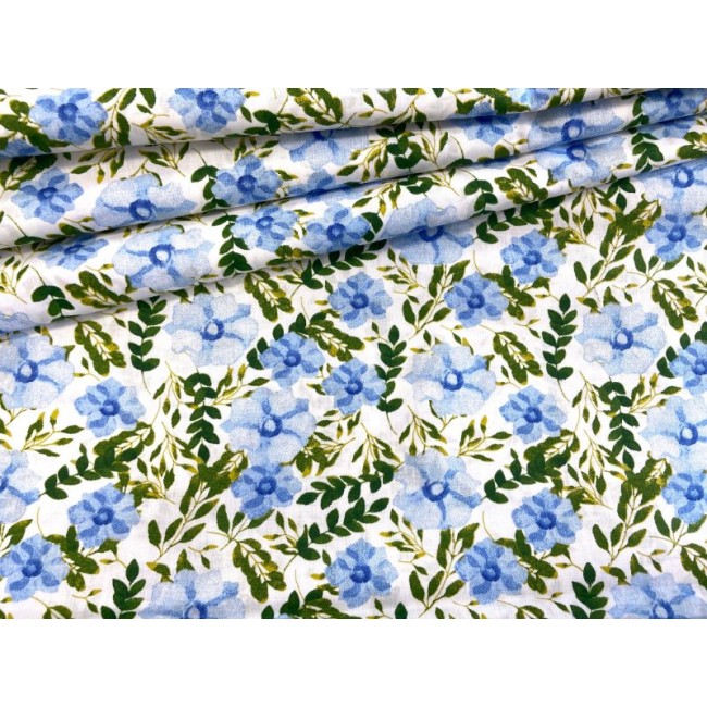 Cotton Fabric - Blue Flower Meadow