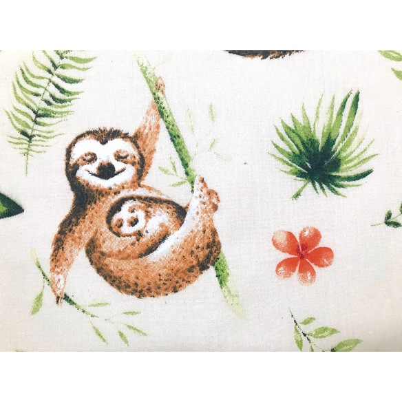 Cotton Fabric - Animal Pattern Sloths