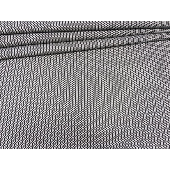 Cotton Fabric - Black-White Zigzag Mini