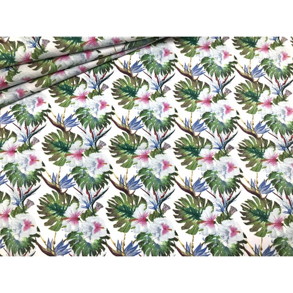 Cotton Fabric - Hibiscus Flower