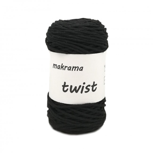 Macrame String Twist 300 g / 100 RM - Black