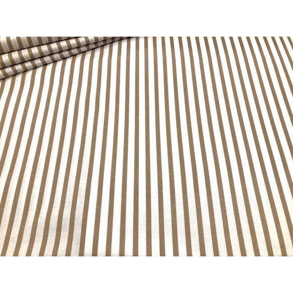 Cotton Fabric - Beige Stripes