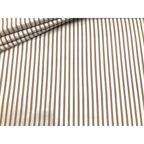 Cotton Fabric - Beige Stripes