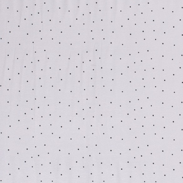 Printed Single Jersey - Black Dots on White