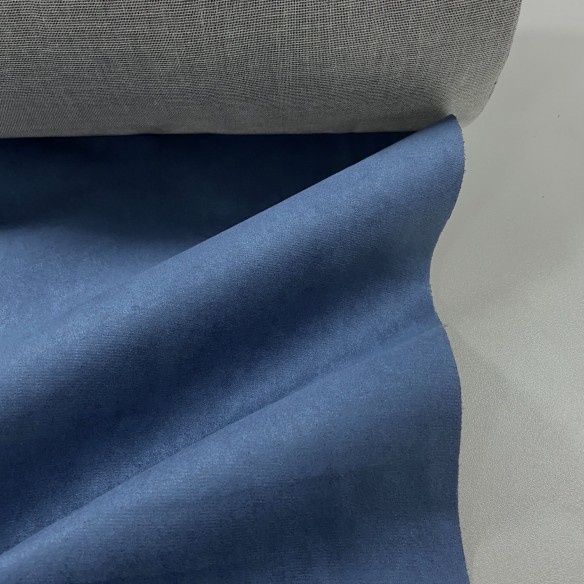 Upholstery Fabric Nubuck - Navy Blue