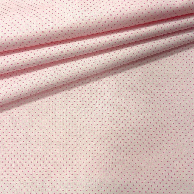 Cotton Fabric - Small Dots on Pink