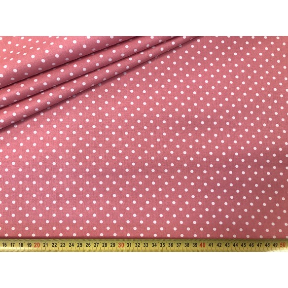 Cotton Fabric - Dirty Pink Small Dots
