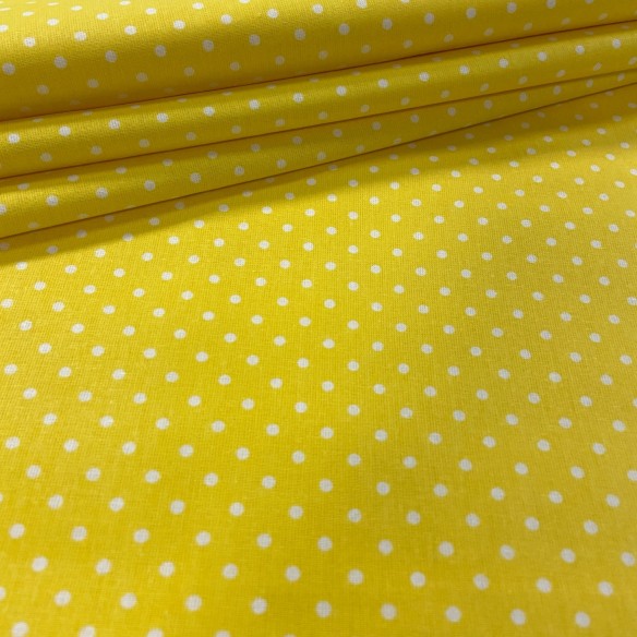 Cotton Fabric - Yellow Dots 4 mm