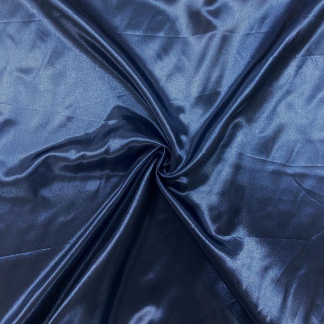 Satin Fabric - Navy Blue
