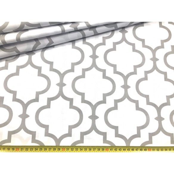 Cotton Fabric - Inverted Morocco Grey