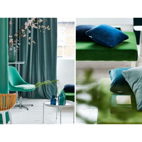 Upholstery Fabric Riviera Velour - Light Gray