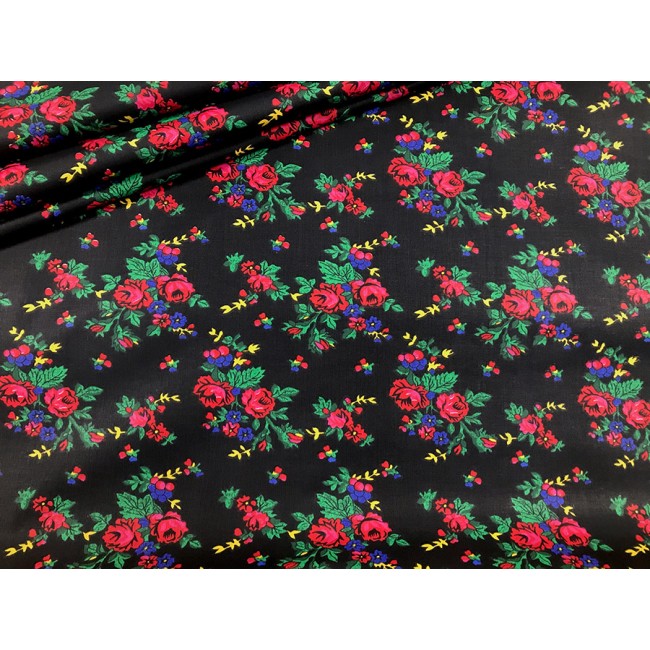 Cotton Fabric - Highland Flowers Black