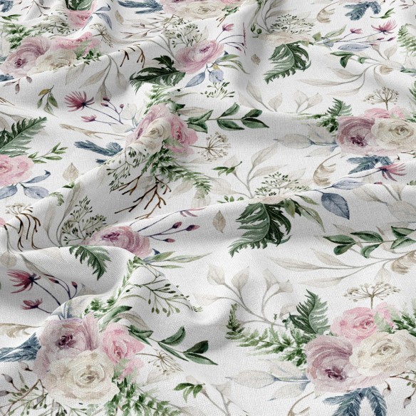 Water Resistant Fabric Oxford PREMIUM - Roses in the Garden