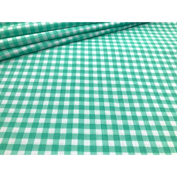 Cotton Fabric - Ikea Grid Mint
