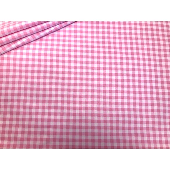 Cotton Fabric - Ikea Grid Pink