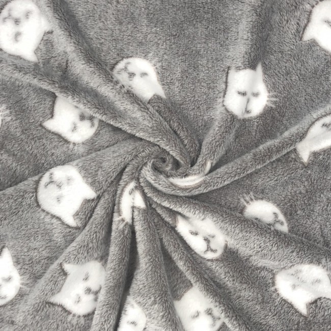 Knitted Fabric - Fur Cats