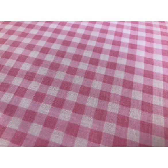 Cotton Fabric - Ikea Grid Pink