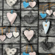 Cotton Fabric - 3D Patchwork Hearts Blue