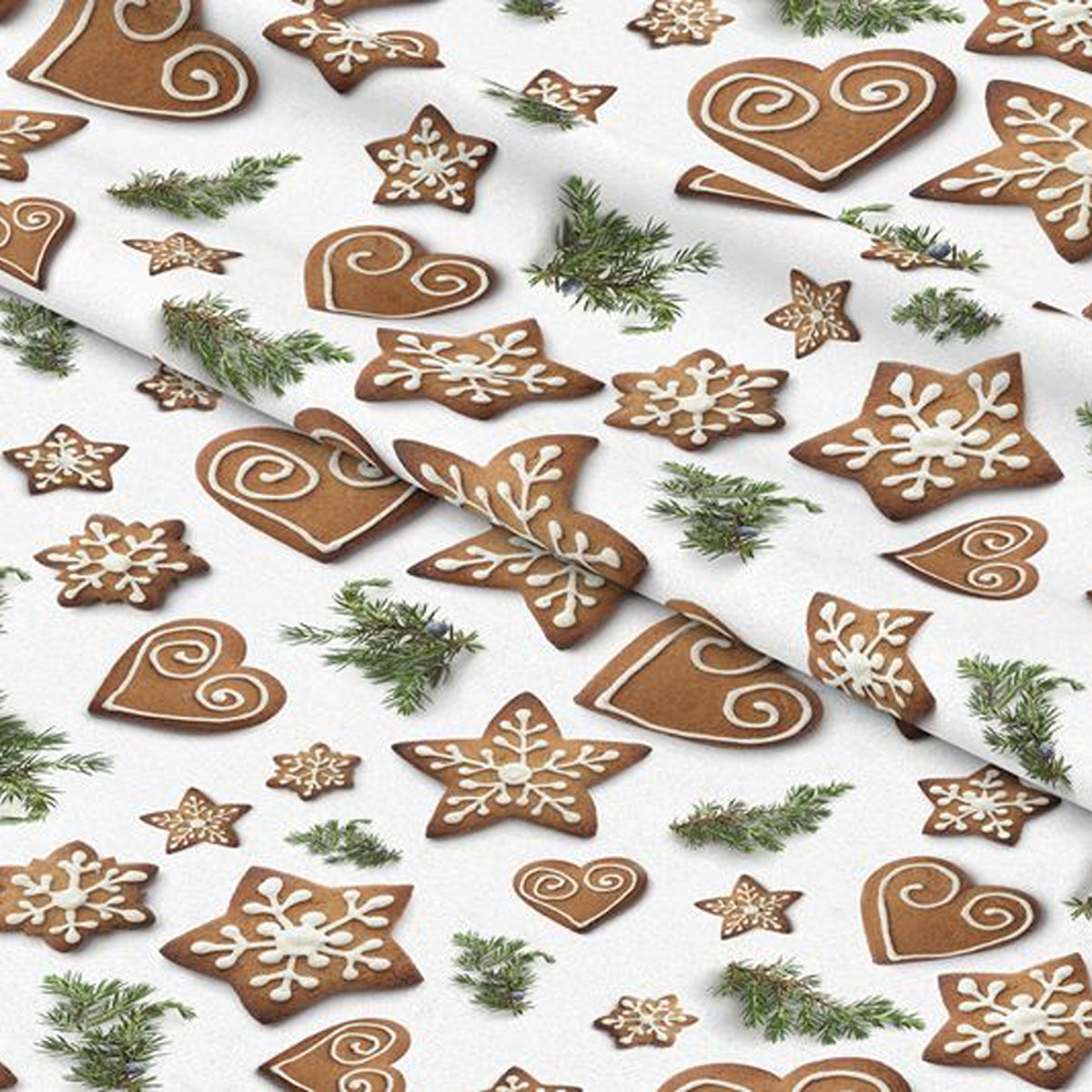 Printed Velvet Fabric - Christmas Pattern - 25257-101