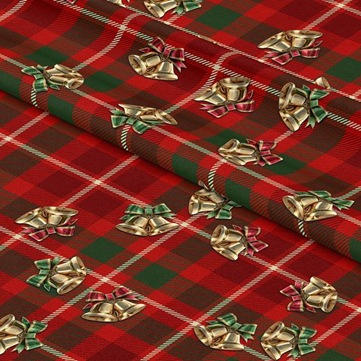 Printed Velvet Fabric - Christmas Pattern - 26289-101