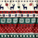 Cotton Fabric - Christmas Scandinavian Reindeer Green