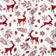 Cotton Fabric - Nordic Christmas Reindeer on White