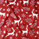 Cotton Fabric - Nordic Christmas Reindeer on Red