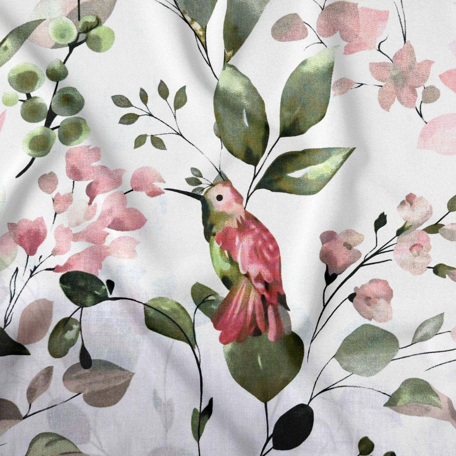 Cotton Fabric - Hummingbird Garden