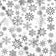 Cotton Fabric - Anthracite snowflakes on white background