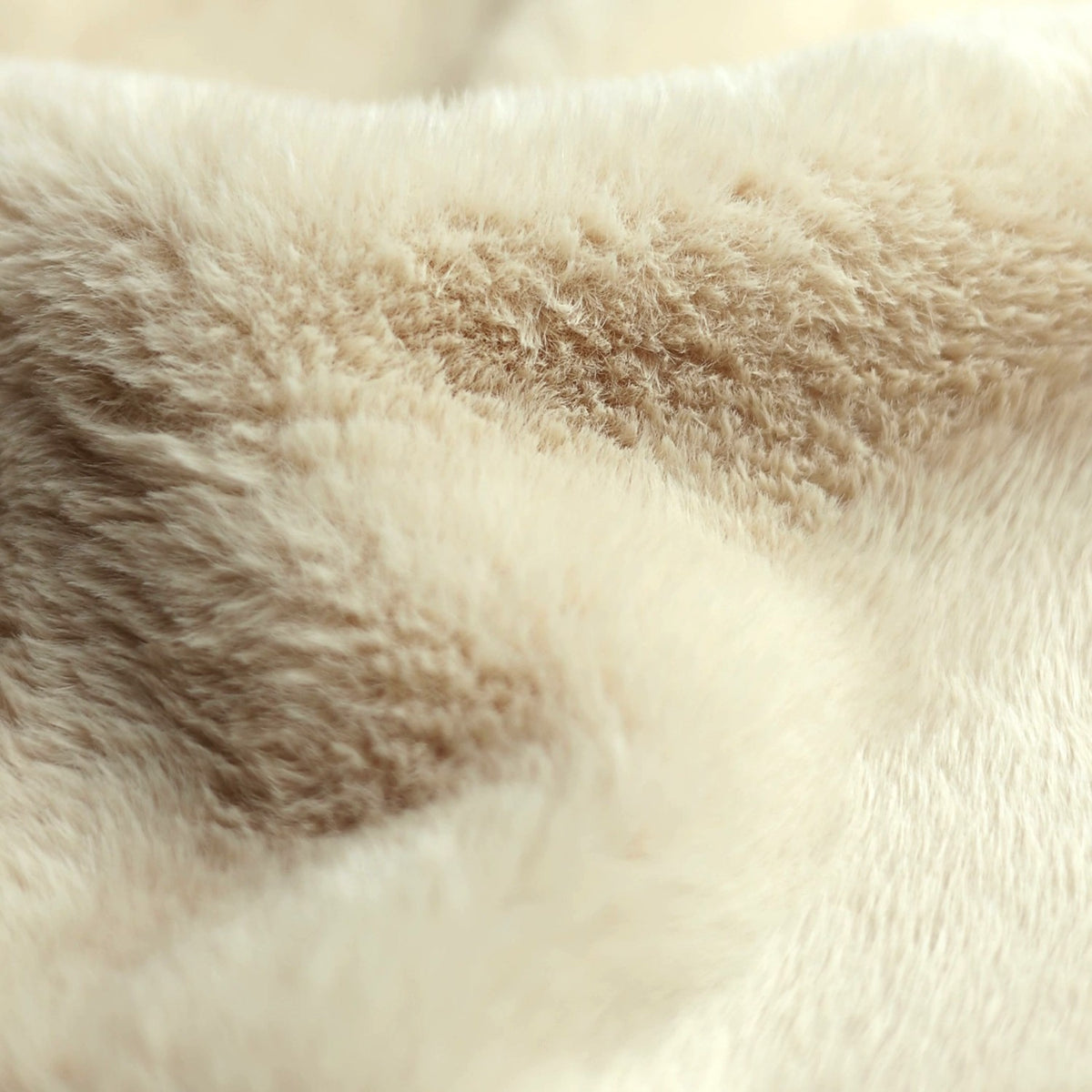 Soft Knitted Faux Fur Fabric CORTO - Beige