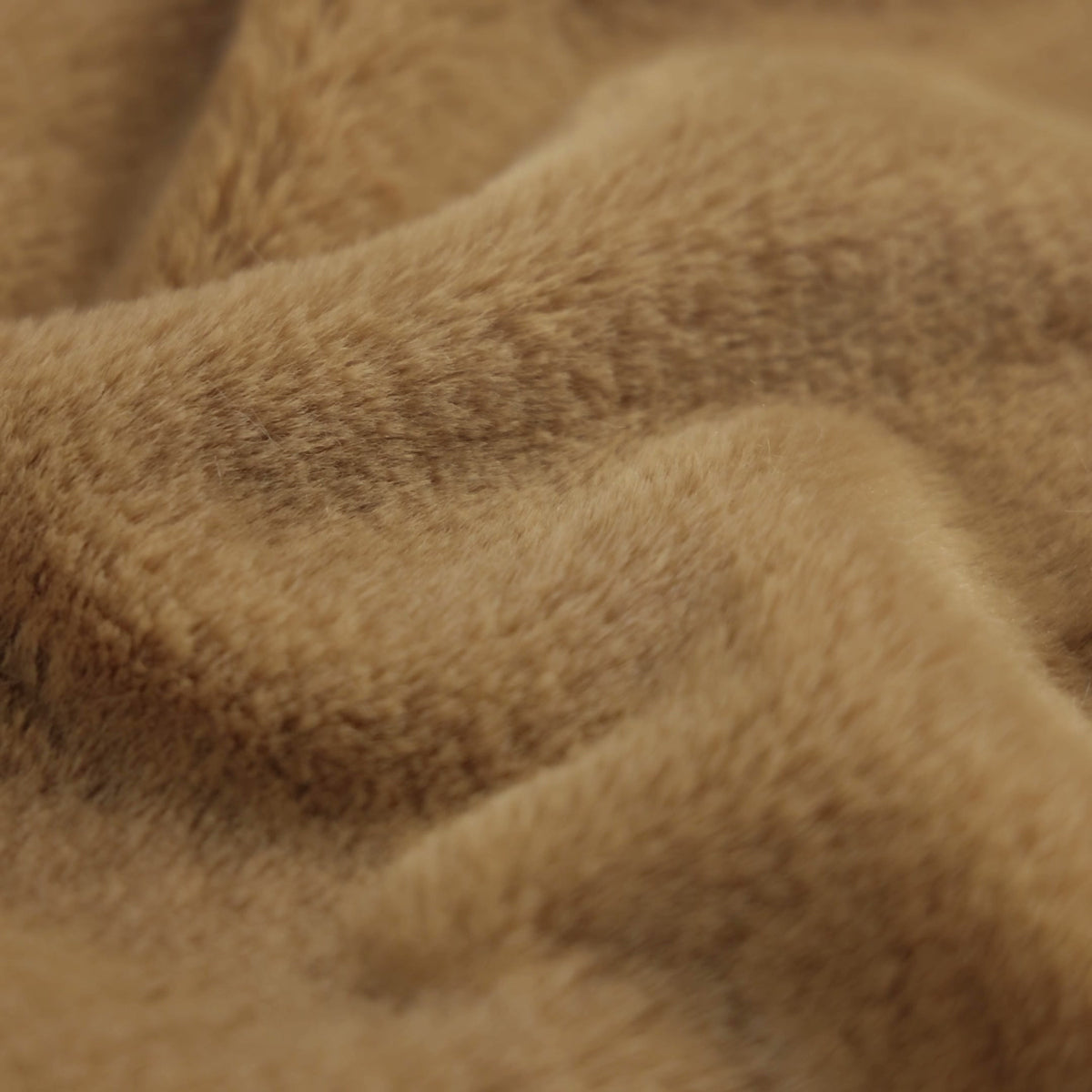 Soft Knitted Faux Fur Fabric CORTO - Cappuccino