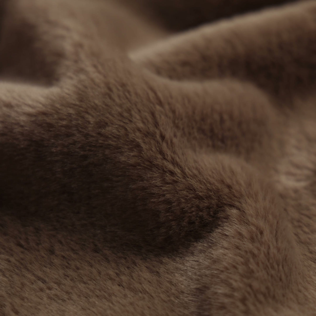 Soft Knitted Faux Fur Fabric CORTO - Brown