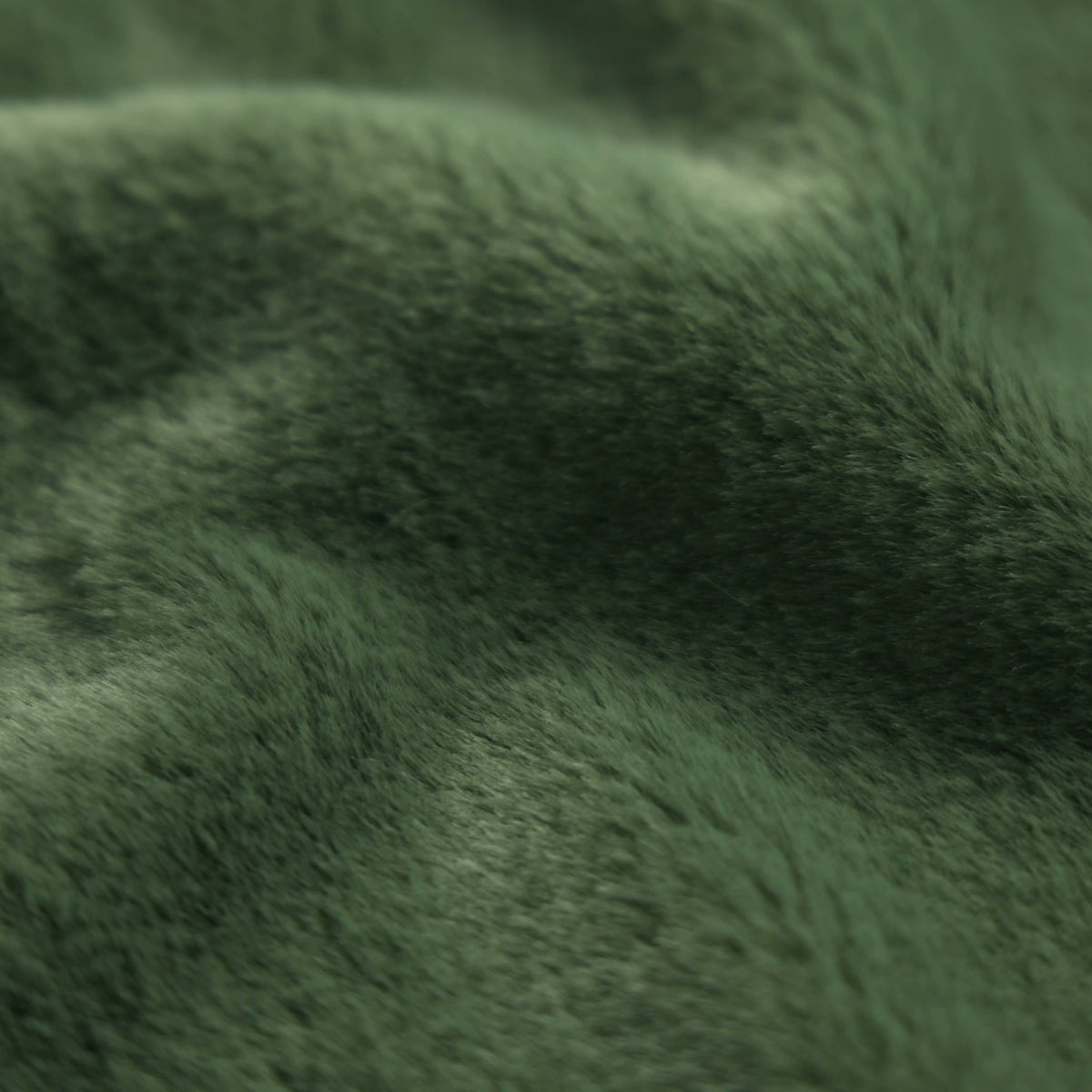 Soft Knitted Faux Fur Fabric CORTO - Bottle Green