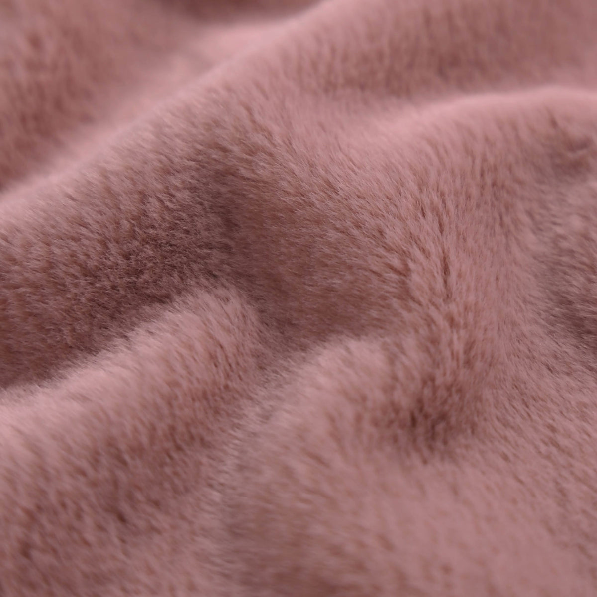 Soft Knitted Faux Fur Fabric CORTO - Dusty Pink