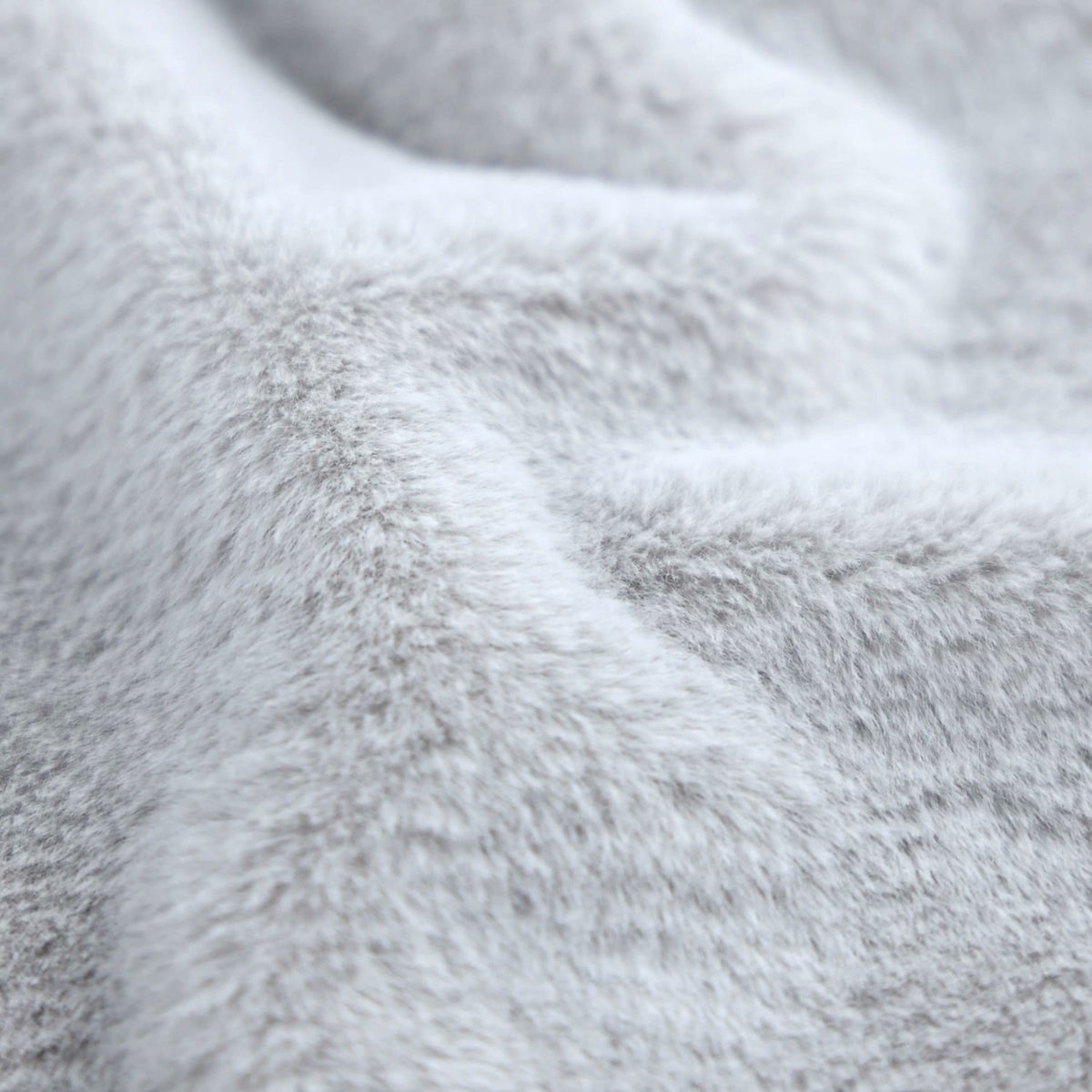 Soft Knitted Faux Fur Fabric CORTO - Light Gray