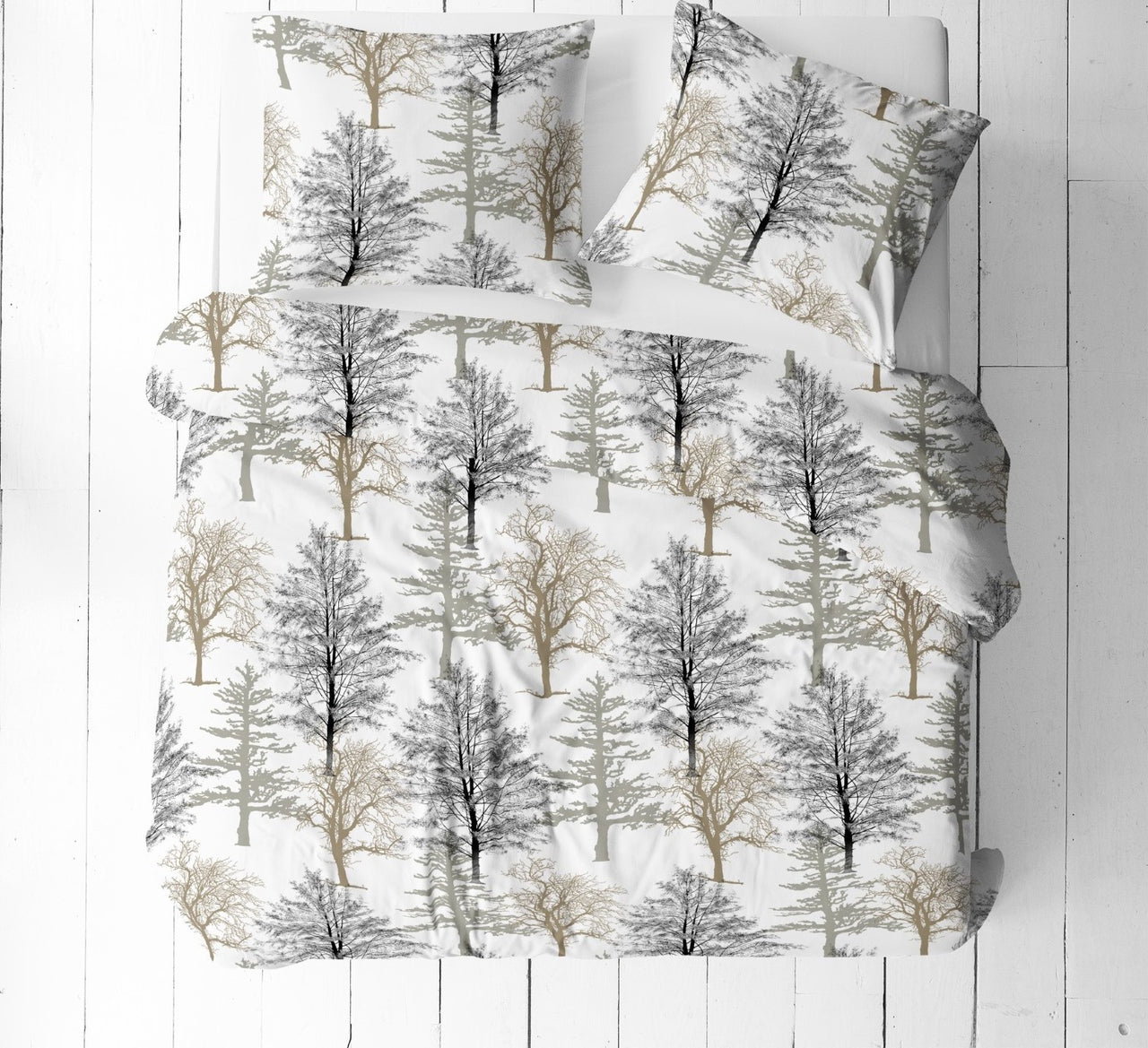 Cotton Fabric - Beige Forest