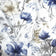 Cotton Fabric - Blue Hibiscus