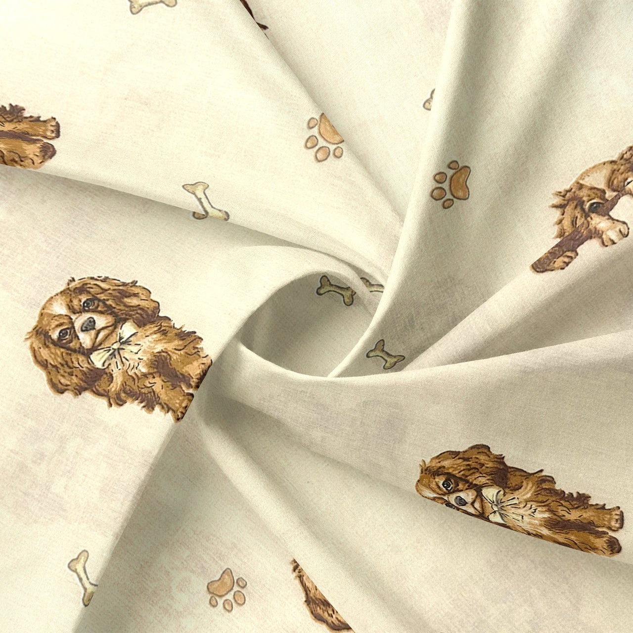 Cotton Fabric - Cavalier, Latte