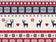 Cotton Fabric - Christmas Scandinavian Reindeer Red
