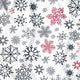 Cotton Fabric - Christmas Snowflakes Red-Black