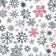 Cotton Fabric - Christmas Snowflakes Red-Black