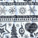 Cotton Fabric - Christmas Trees and Reindeer Grey on White