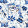 Cotton Fabric - Christmas blue snowmen