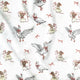 Cotton Fabric - Dancing white goslings