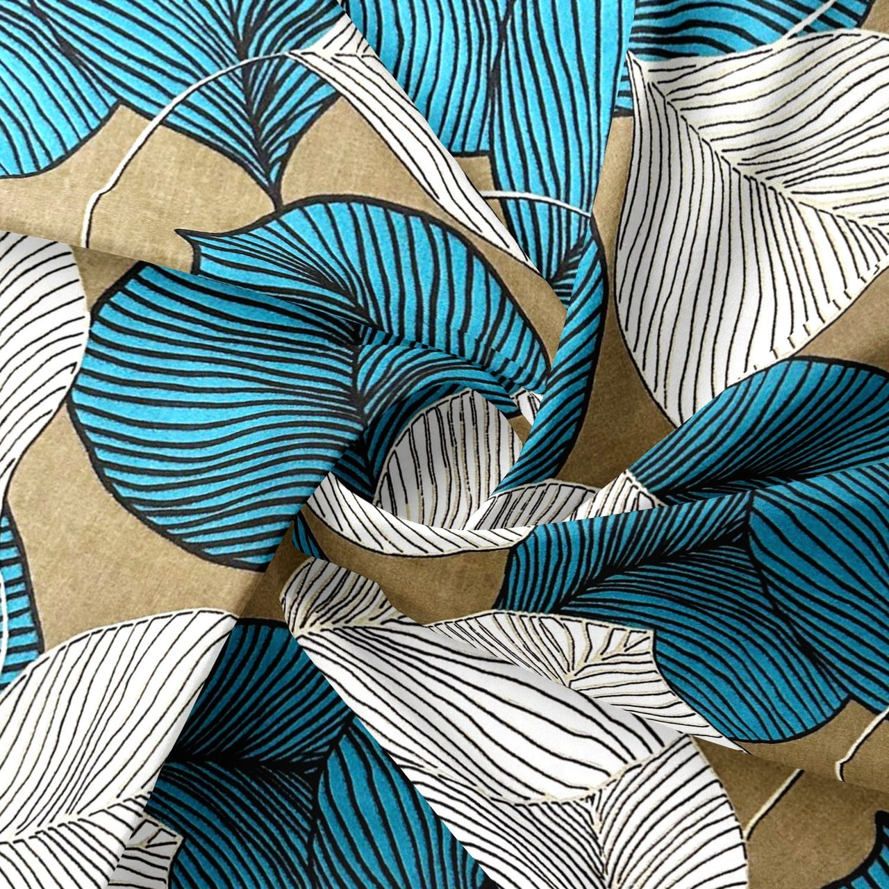 Cotton Fabric - Fan Leaf