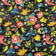 Cotton Fabric - Folklore Hens on Black Background