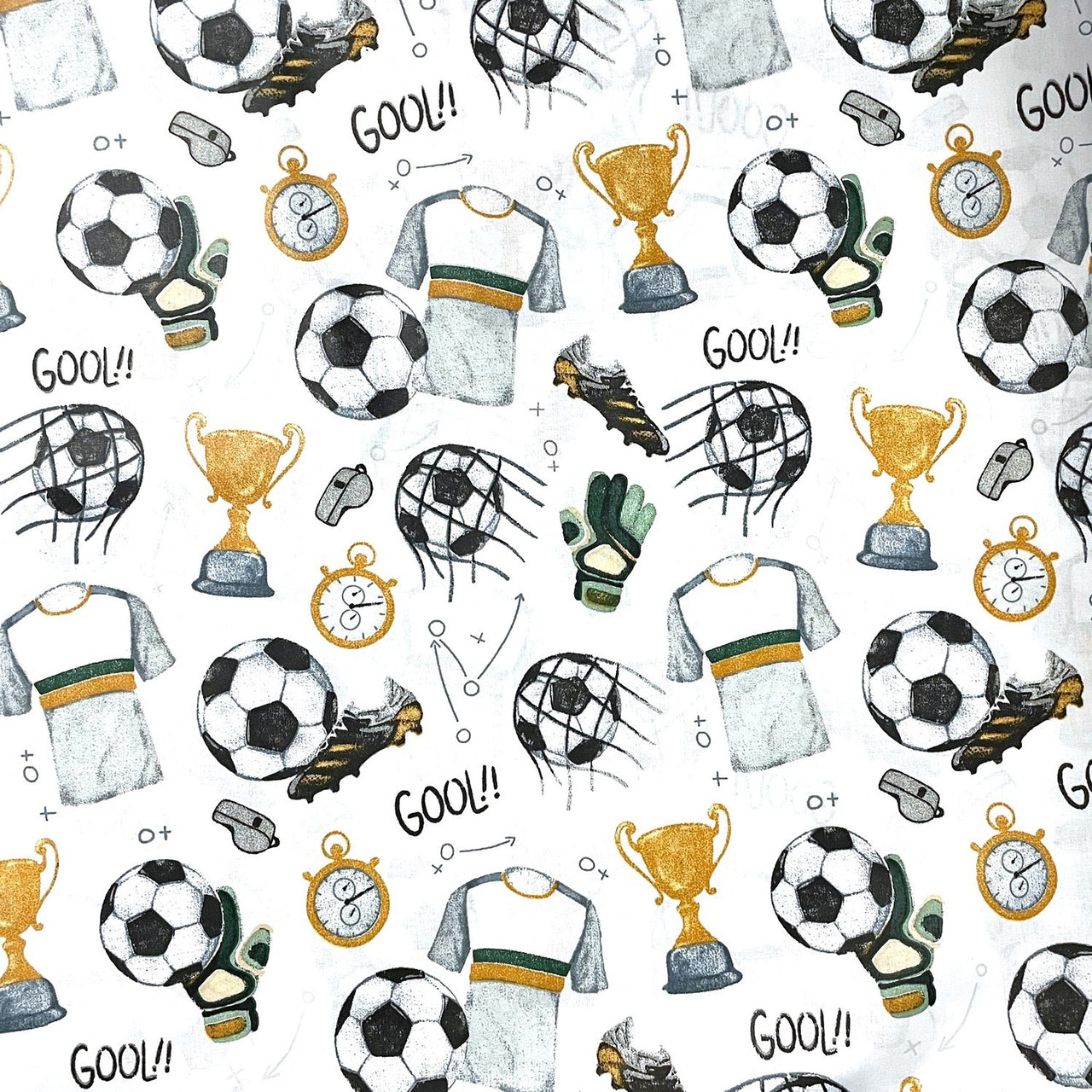Cotton Fabric - Football